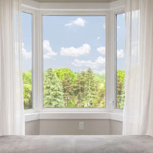 bay window in bedroom